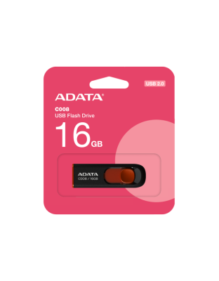ADATA USB 2.0 RETRACTABLE 16GB BLK/RED