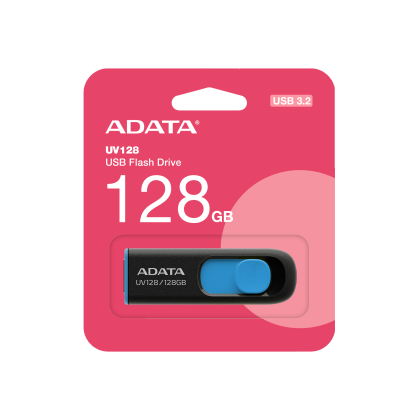 ADATA USB 3.2 RETRACTABLE 128GB BLK/BLU