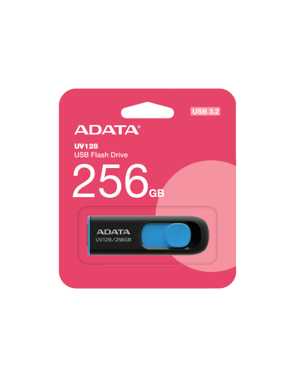 ADATA USB 3.2 RETRACTABLE 256GB BLK/BLU