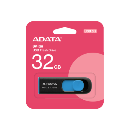 ADATA USB 3.2 RETRACTABLE 32GB BLK/BLU