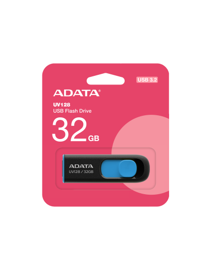 ADATA USB 3.2 RETRACTABLE  32GB BLK/BLU