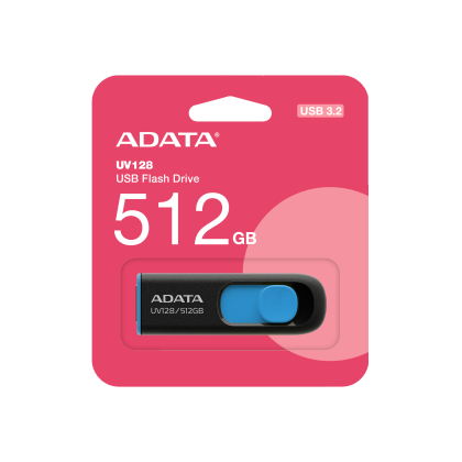 ADATA USB 3.2 RETRACTABLE 512GB BLK/BLU