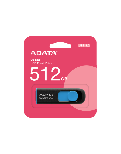 ADATA USB 3.2 RETRACTABLE 512GB BLK/BLU