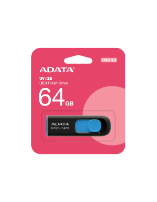 ADATA USB 3.2 RETRACTABLE  64GB BLK/BLU
