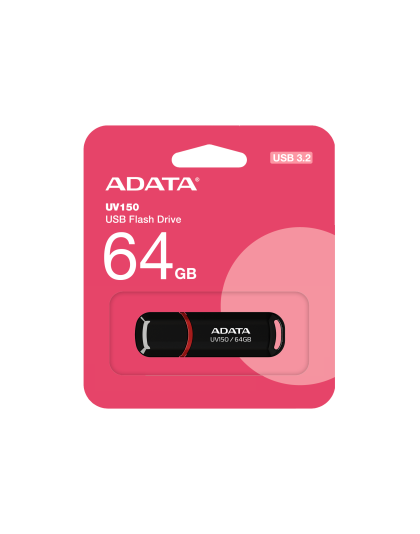 ADATA UV150 USB 3.2 64GB SNAP CAP BLACK