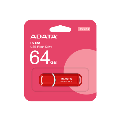 ADATA UV150 USB 3.2 64GB SNAP CAP RED