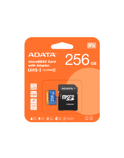 ADATA CLASS 10 MICRO UHS 256GB + ADAPTER