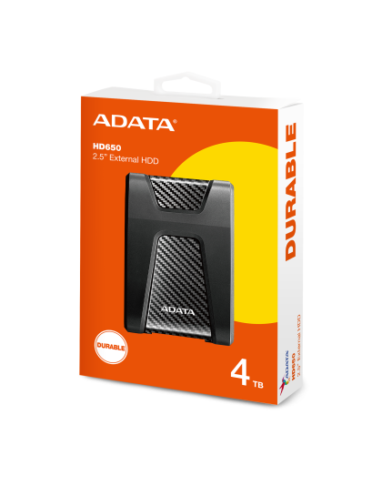 ADATA USB3.2 - 4TB EXT HDD DURABLE BLACK