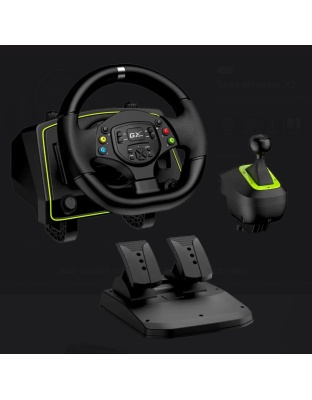 GENIUS SPEEDMASTE X2 1080° Vibration Feedback Racing Wheel with Shifter for PC, PlayStation, and Xbox platforms