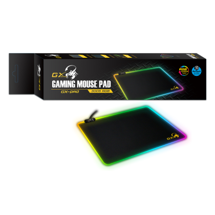 GENIUS MOUSE PAD, GX-PAD 300S RGB BLACK - 320x270x3mm