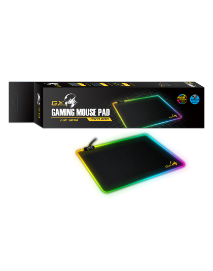 GENIUS MOUSE PAD, GX-PAD 300S RGB BLACK - 320x270x3mm