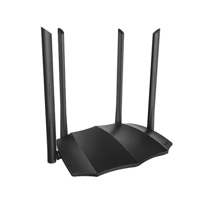 TENDA DUAL BAND ROUTER, AC1200 GIGABIT WIRELESS ROUTER 1XWAN PORT AND 3XLAN PORT 4x6dBi EXTERNAL HIGHGAIN ANTENNAES INCLUDES BEAMFORMING+ AND MU-MIMO TECHNOLOGY