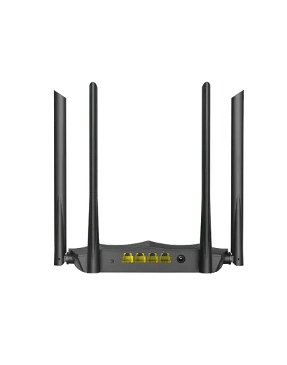 TENDA DUAL BAND ROUTER, AC1200 GIGABIT WIRELESS ROUTER 1XWAN PORT AND 3XLAN PORT 4x6dBi EXTERNAL HIGHGAIN ANTENNAES INCLUDES BEAMFORMING+ AND MU-MIMO TECHNOLOGY