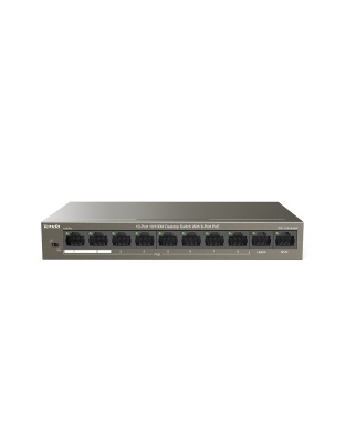 TENDA DESKTOP  SWITCH 10/100 8-PORT POE 58W + 2 PORT GIGABIT ETHERNET