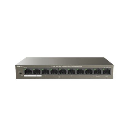 TENDA DESKTOP  SWITCH 10/100 8-PORT POE 58W + 2 PORT GIGABIT ETHERNET