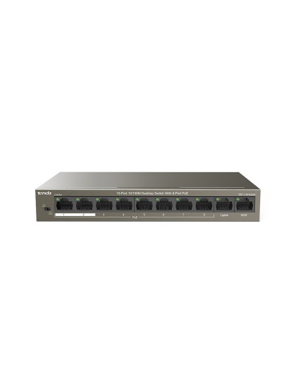 TENDA DESKTOP  SWITCH 10/100 8-PORT POE 58W + 2 PORT GIGABIT ETHERNET