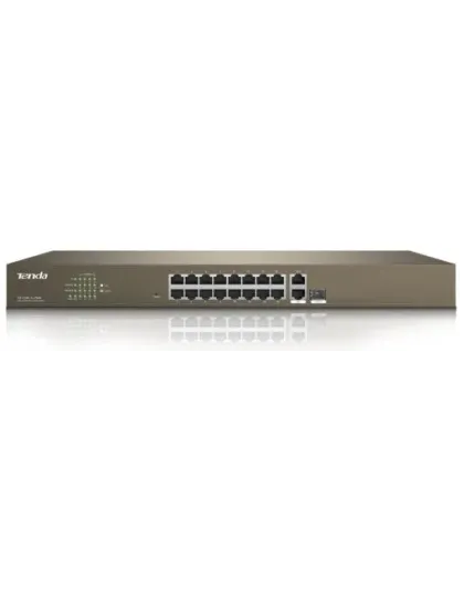 TENDA RACKMOUNT SMART SWITCH 10/100 16-PORT POE 250W 1 GIGABIT UPLINK AND 1 GIGABIT/SFP COMBO