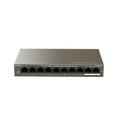 TENDA DESKTOP  SWITCH 10/100 8-PORT POE 99W + 2 PORT GIGABIT ETHERNET