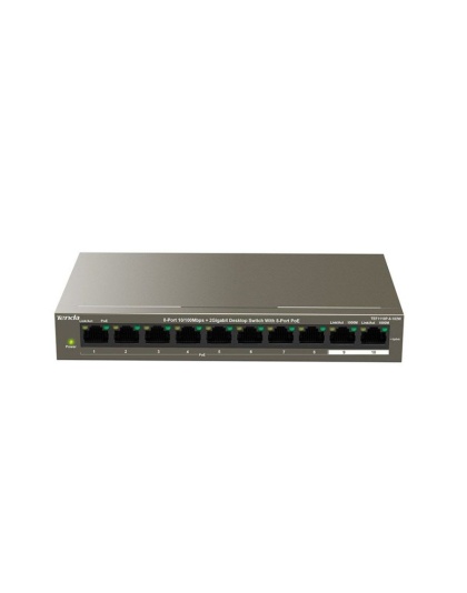 TENDA DESKTOP  SWITCH 10/100 8-PORT POE 99W + 2 PORT GIGABIT ETHERNET