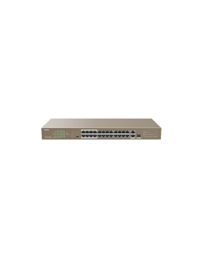 TENDA RACKMOUNT UNMANAGED SWITCH 10/100 24-PORT POE 230W 1 GIGABIT UPLINK AND 1 GIGABIT/SFP COMBO PORT