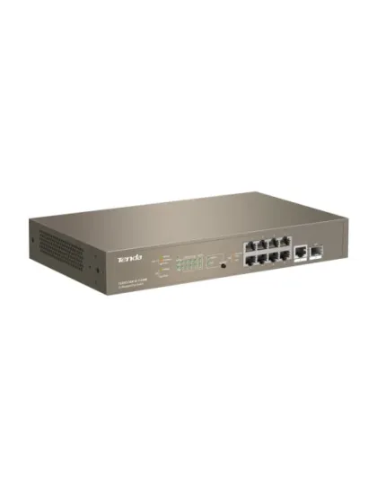 TENDA LAYER 3 MANAGED SWITCH, 8 PORT GIGABIT POE INCLUDING 1 GIGABIT &amp;  1 1000Mbps BASE-X SFP PORTS