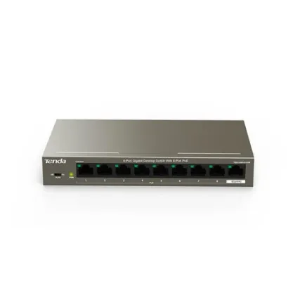 TENDA DESKTOP SWITCH GIGABIT 8 PORT POE 93W 1 PORT GIGABIT UPLINK