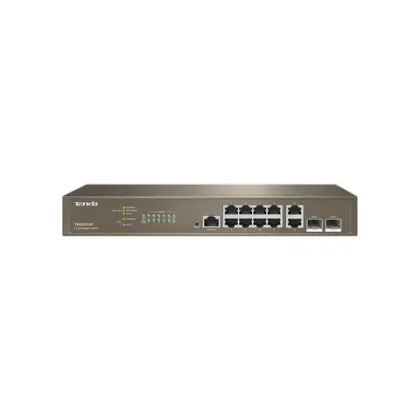 TENDA LAYER 3 MANAGED SWITCH, 10 PORT GIGABIT INCLUDING 2 1000Mbps BASE-X SFP PORTS