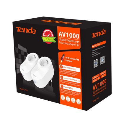 TENDA POWERLINE,  AV1000 GIGABIT KIT 1000MBPS