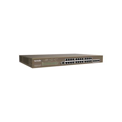 TENDA LAYER 3 RACKMOUNT/DESKTOP  SWITCH 24 PORT GIGABIT POE 4XSFP