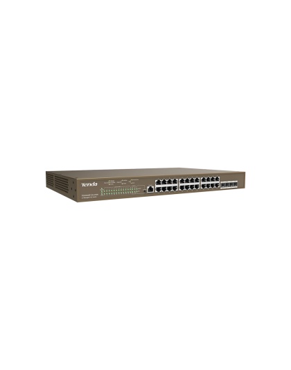 TENDA LAYER 3 RACKMOUNT/DESKTOP  SWITCH 24 PORT GIGABIT POE 4XSFP