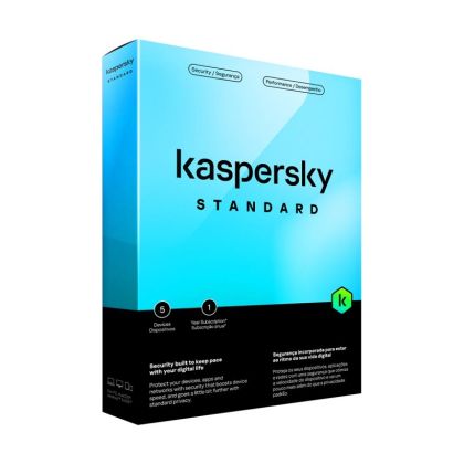 Kaspersky Standard 2024 - 5 Devices / 1 Year - Payment and Online Banking Protection / Performance Optimization - Download Only