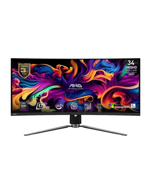 MSI MAG 341CQP QD-OLED 34″ UWQHD Curved Gaming Monitor