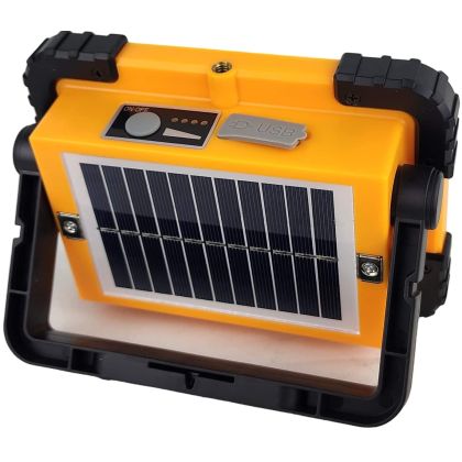 Solarix LED Solar Floodlamp With Power Bank Orange Large