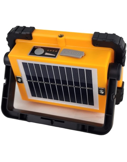 Solarix LED Solar Floodlamp With Power Bank Orange Large