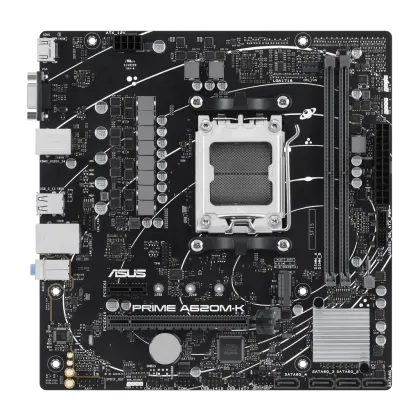 ASUS PRIME A620M-K, AMD, Socket AM5, AMD Ryzen 5 7th Gen, AMD Ryzen 7 7th Gen, AMD Ryzen 9 7th Gen, Socket AM5, DDR5-SDRAM, 96 GB
