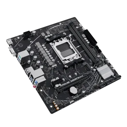ASUS PRIME A620M-K, AMD, Socket AM5, AMD Ryzen 5 7th Gen, AMD Ryzen 7 7th Gen, AMD Ryzen 9 7th Gen, Socket AM5, DDR5-SDRAM, 96 GB