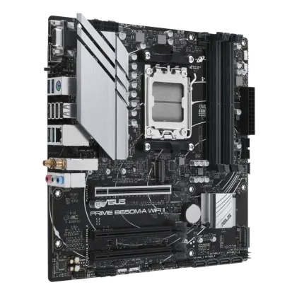 ASUS PRIME B650M-A WIFI II, AMD, Socket AM5, AMD Ryzen™ 7, DDR5-SDRAM, 128 GB, DIMM