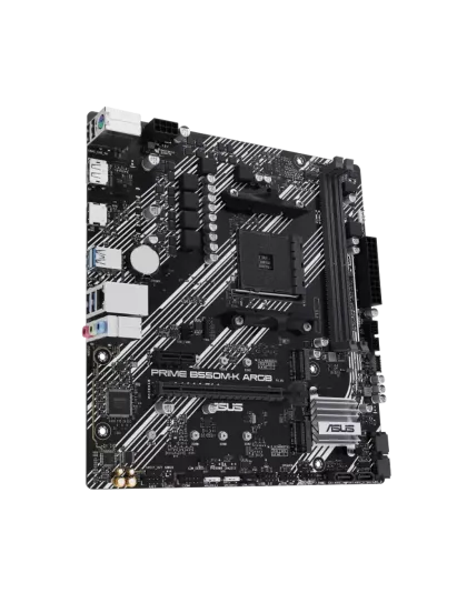 ASUS PRIME B550M-K ARGB, AMD, Socket AM4, DDR4-SDRAM, 64 GB, DIMM, Dual-channel