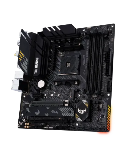 ASUS TUF GAMING B550M-PLUS WIFI II, AMD, Socket AM4, AMD Ryzen™ 3, AMD Ryzen™ 5, AMD Ryzen™ 7, 3rd Generation AMD Ryzen™ 9, AMD Ryzen 9 5th Gen, Socket AM4, DDR4-SDRAM, 128 GB