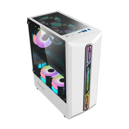 Armaggeddon Tritron Pro 300 ATX Gaming Case with 3x ARGB Fans - White