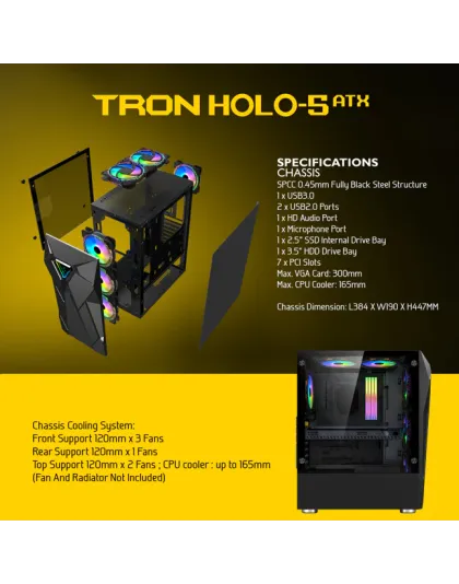 Armaggeddon Tron Holo-5 ATX Gaming Case