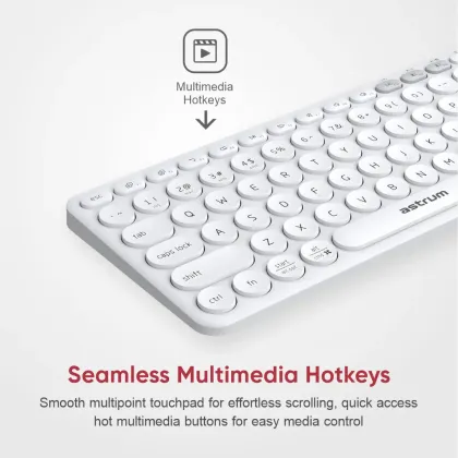 Dual Mode Mini Wireless Keyboard - KT200 - White
