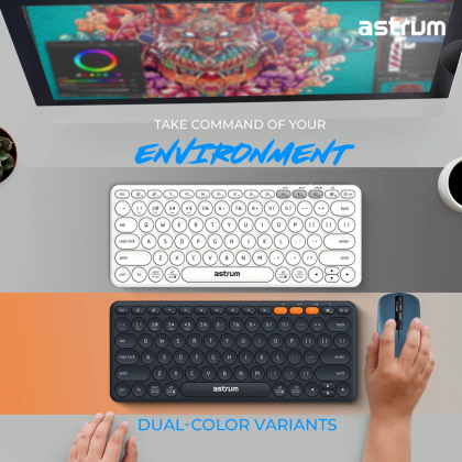 Dual Mode Mini Wireless Keyboard - KT200 - White