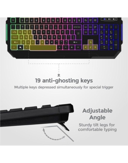 KG200 Slim Backlit Wired Gaming Keyboard