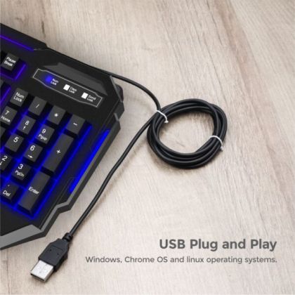 KG200 Slim Backlit Wired Gaming Keyboard