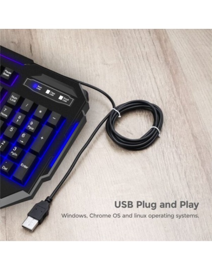 KG200 Slim Backlit Wired Gaming Keyboard