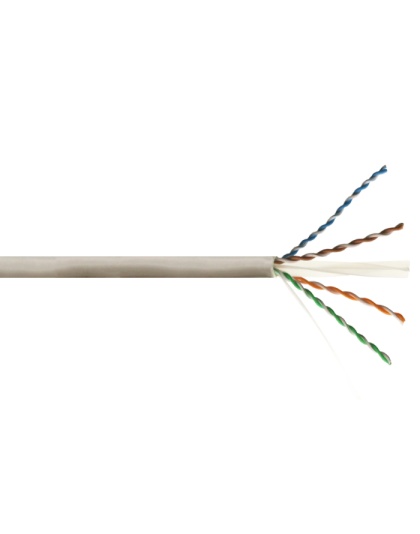 100m Drum Cat6a Solid Grey UTP Cable
