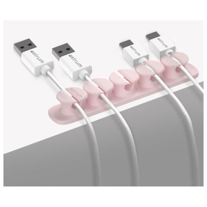 CO110_Cable_Organizer_Clips_-_5_Bays_4_Storage_Compartments_-_Pink