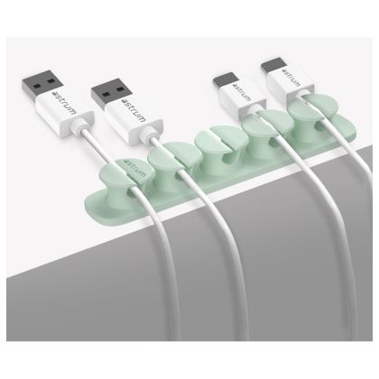CO110_Cable_Organizer_Clips_-_5_Bays_4_Storage_Compartments_-_Green