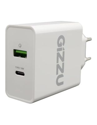 GIZZU_Wall_Charger_Type_C_36W_PD_QC3.0_18W_-_White